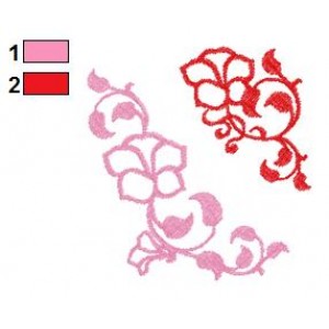 Floral Ornament Embroidery Design